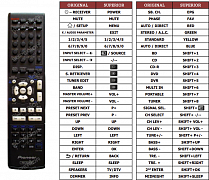 Pioneer VSX420-S náhradní dálkový ovladač jiného vzhledu