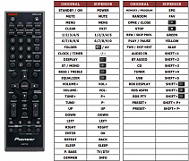 Pioneer X-CM42BT-K náhradní dálkový ovladač jiného vzhledu