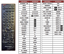 Pioneer X-SMC01BR-S náhradní dálkový ovladač jiného vzhledu