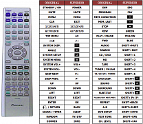 Pioneer XV-DV77 náhradní dálkový ovladač jiného vzhledu