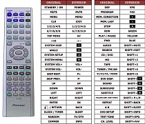 Pioneer XV-DV88 náhradní dálkový ovladač jiného vzhledu
