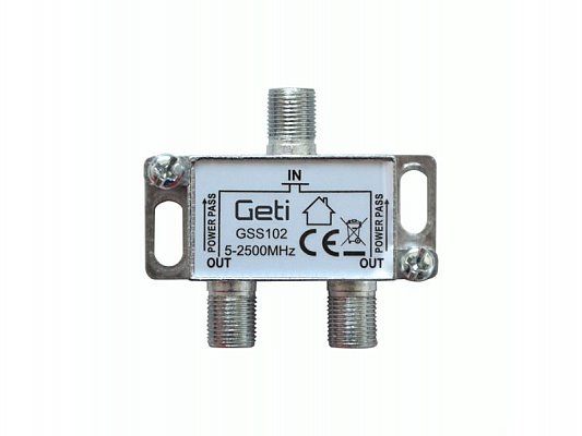 Anténní rozbočovač GETI GSS102 2 výstupy