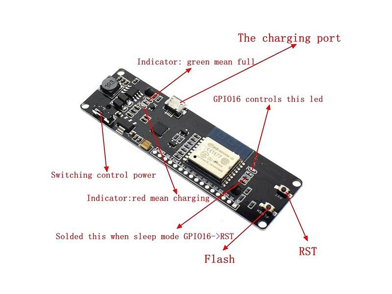 Modul WiFi Wemos ESP-WROOM-02 s ESP8266 na baterii