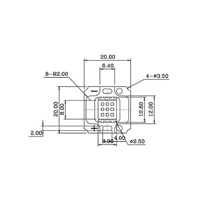 Čip Epistar 10W, 3000K