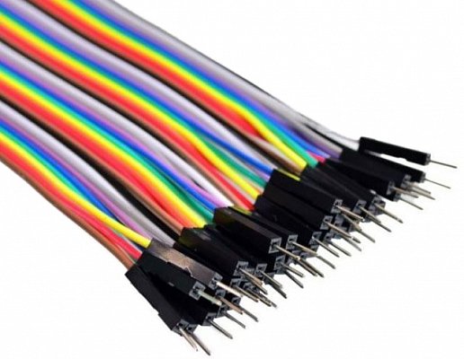Propojovací vodiče dupont 40pin, délka 20cm, samec-samec