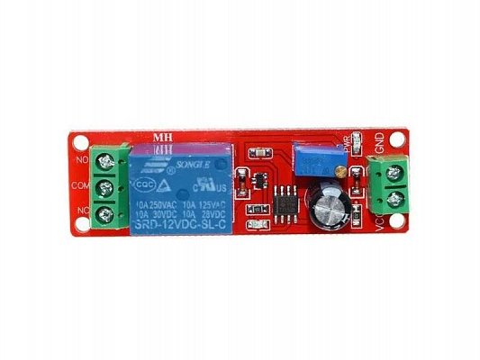 Modul časového zpoždění s relé 1-10s, modul s NE555, napájení 5V