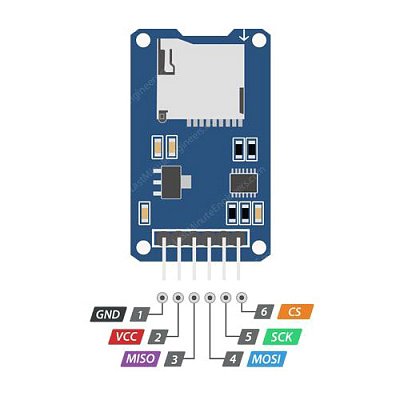 Čtečka Micro SD karet - modul SPI - 6pin