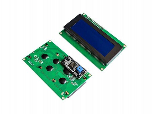 Displej LCD2004 IIC/I2C, 20x4 znaky, modré podsvícení