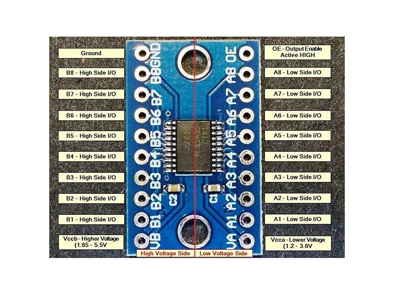 Převodník logických úrovní TTL pro Arduino s TXS0108E