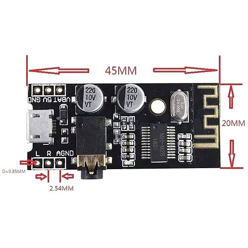 Bluetooth 4.2 Stereo Audio Receiver modul MH-M28