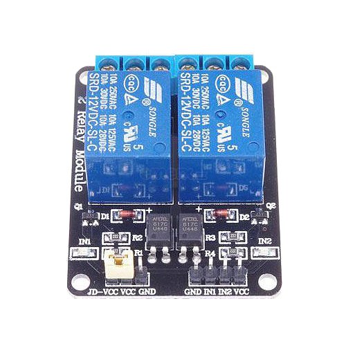 Modul relé 2x, napájení 12V, s optočlenem
