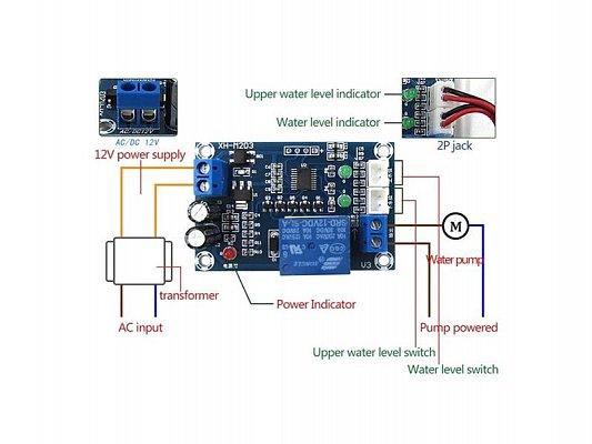 Snímač hladiny kapaliny - modul XH-M203, napájení 12V