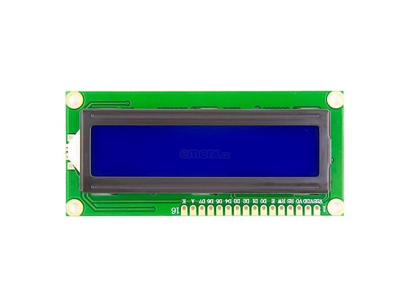Displej LCD1602A, 16x2 znaků, modré podsvícení