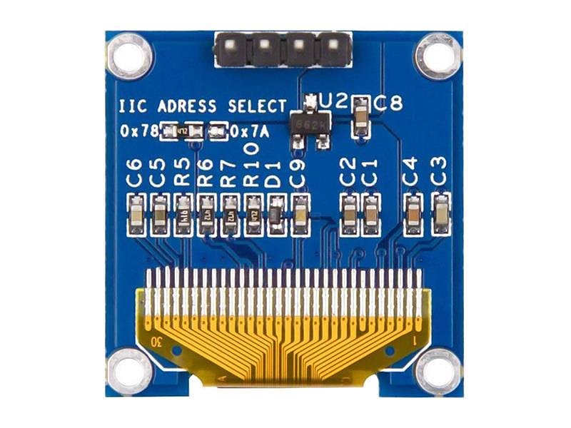 Displej OLED 0,96", 128x64 znaků, IIC/I2C, 4piny, modrý