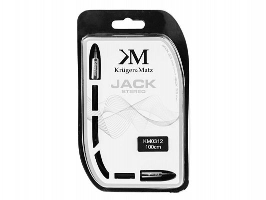 Kabel KRUGER & MATZ JACK 3.5 konektor/JACK 3.5 konektor 1m KM0312P