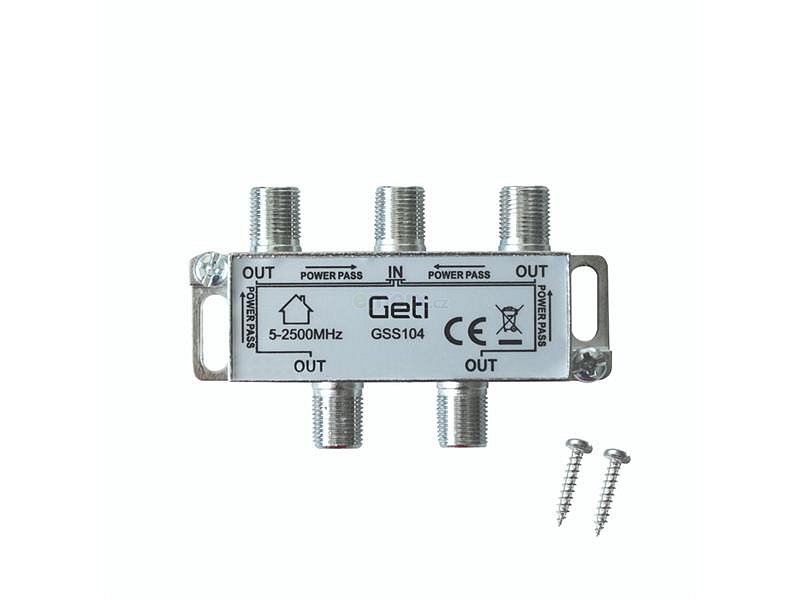 Anténní rozbočovač GETI GSS104 4 výstupy