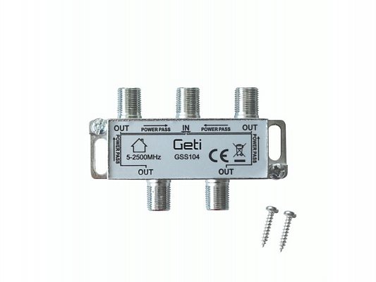Anténní rozbočovač GETI GSS104 4 výstupy