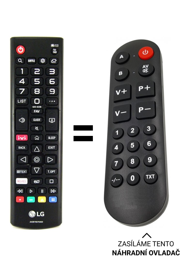 LG AKB75675303 replacement remote control for seniors