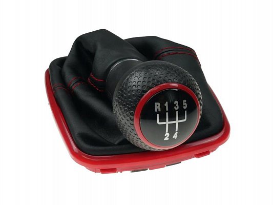 Řadící páka s manžetou VW GOLF IV 1998 - 2005 5st červené prošití