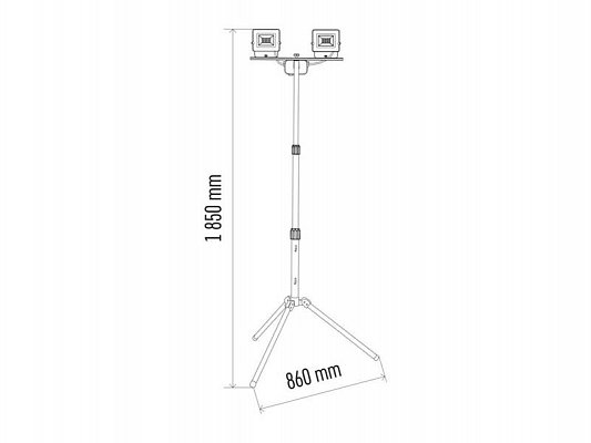 LED reflektor EMOS HOBBY SLIM 2×20,5W + trojnožka