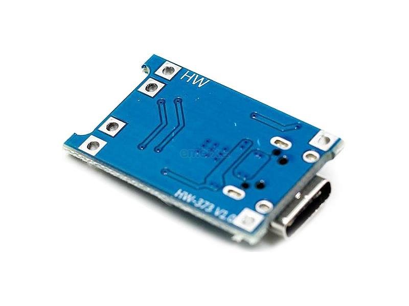 Nabíječka Li-Ion článku 1A s ochranou, modul s IO TP4056 (USB C)
