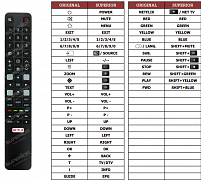 TCL 40DS500 náhradní dálkový ovladač jiného vzhledu