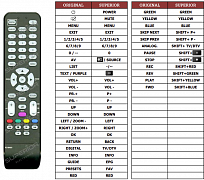 TCL 42A12H náhradní dálkový ovladač jiného vzhledu