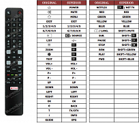 TCL 43DP640 náhradní dálkový ovladač jiného vzhledu