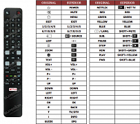 TCL 43P718 náhradní dálkový ovladač jiného vzhledu