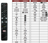 TCL 49DP600 náhradní dálkový ovladač jiného vzhledu