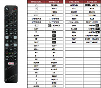 TCL 50EP640 náhradní dálkový ovladač jiného vzhledu