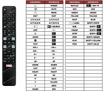 TCL 55C715 náhradní dálkový ovladač jiného vzhledu