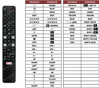 TCL 55DP603 náhradní dálkový ovladač jiného vzhledu