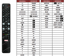 TCL 55DP660 náhradní dálkový ovladač jiného vzhledu