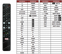 TCL 55DP670 náhradní dálkový ovladač jiného vzhledu