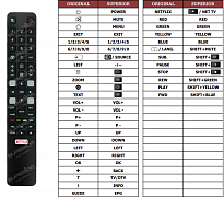 TCL 65DCP600 náhradní dálkový ovladač jiného vzhledu