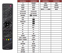TCL F40B3803 náhradní dálkový ovladač jiného vzhledu