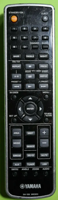 Yamaha DVR-1000 originální dálkový ovladač.