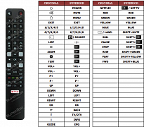 TCL U55P6066 náhradní dálkový ovladač jiného vzhledu