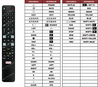 TCL U75C7006 náhradní dálkový ovladač jiného vzhledu