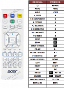 Acer H5360BD náhradní dálkový ovladač jiného vzhledu