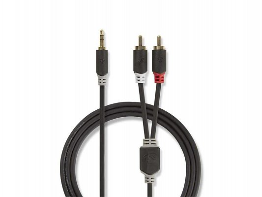 Kabel NEDIS JACK 3.5 stereo/2xCINCH 1m