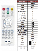 Acer X125-H náhradní dálkový ovladač jiného vzhledu