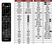 Orion LED2459 náhradní dálkový ovladač jiného vzhledu