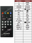 Telefunken 231PALCOLORHIFI náhradní dálkový ovladač jiného vzhledu