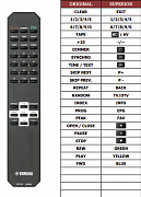 Yamaha CDX-596 náhradní dálkový ovladač jiného vzhledu