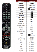Yamaha CRX-E500 náhradní dálkový ovladač jiného vzhledu