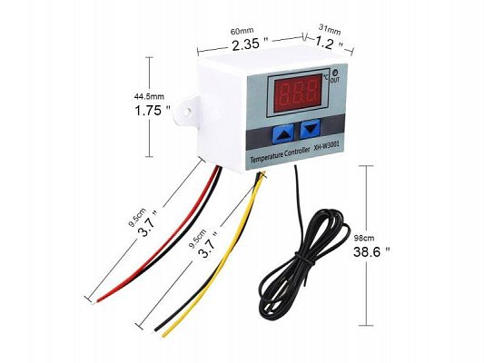 Digitální termostat XH-W3001, -50 až +110°C, napájení 24V