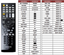 Onkyo TXSR607 náhradní dálkový ovladač jiného vzhledu