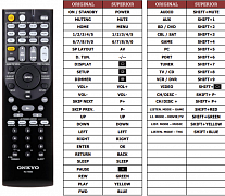 Onkyo TXSR608 náhradní dálkový ovladač jiného vzhledu